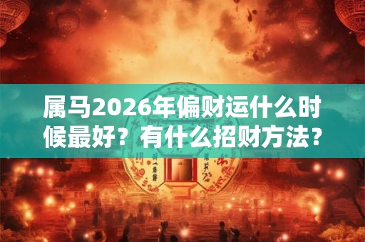 属马2026年偏财运什么时候最好？有什么招财方法？