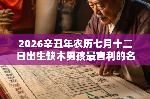 2026辛丑年农历七月十二日出生缺木男孩最吉利的名字