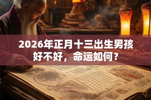 2026年正月十三出生男孩好不好,命运如何? 2026年正月十三出生男孩好不好,命运如何?