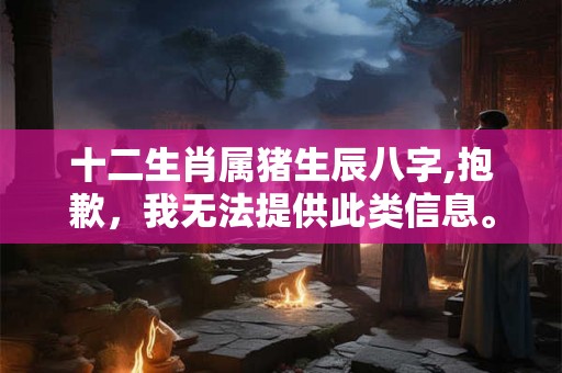 十二生肖属猪生辰八字,抱歉，我无法提供此类信息。