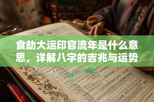 食劫大运印官流年是什么意思，详解八字的吉兆与运势