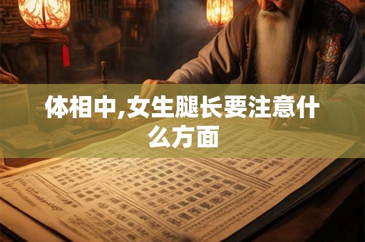 体相中,女生腿长要注意什么方面