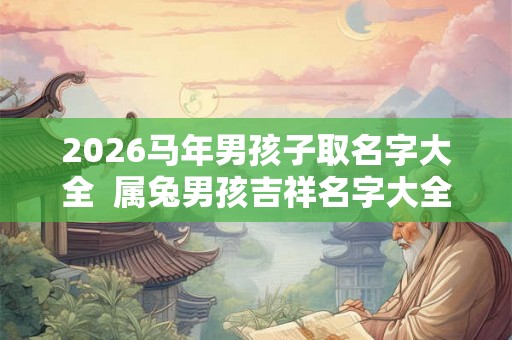 2026马年男孩子取名字大全  属兔男孩吉祥名字大全