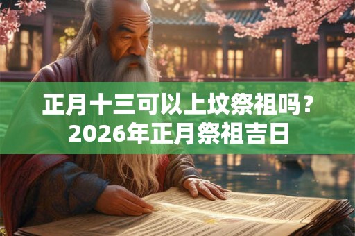 正月十三可以上坟祭祖吗？2026年正月祭祖吉日