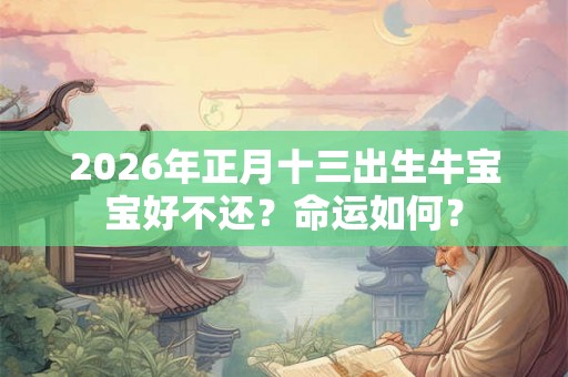 2026年正月十三出生牛宝宝好不还？命运如何？