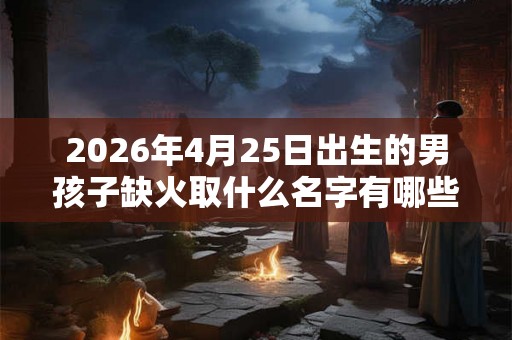 2026年4月25日出生的男孩子缺火取什么名字有哪些？