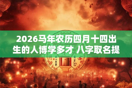 2026马年农历四月十四出生的人博学多才 八字取名提升命格