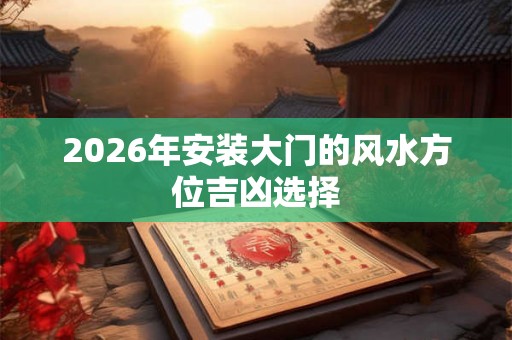 2026年安装大门的风水方位吉凶选择