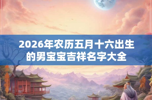 2026年农历五月十六出生的男宝宝吉祥名字大全 2026年农历五月十六出生的男宝宝吉祥名字大全