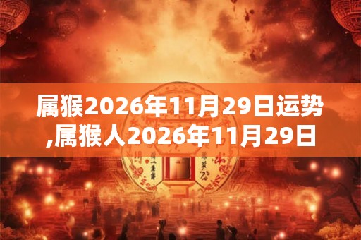 属猴2026年11月29日运势,属猴人2026年11月29日财运,生肖猴2026年11月29日运势