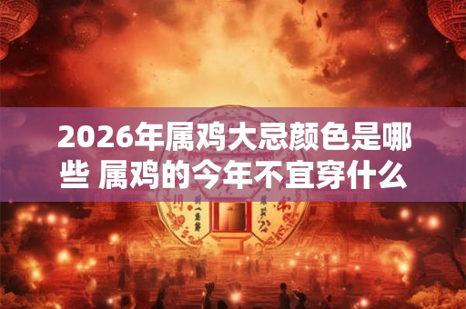 2026年属鸡大忌颜色是哪些 属鸡的今年不宜穿什么颜色 2026年属鸡大忌颜色是哪些 属鸡的今年不宜穿什么颜色