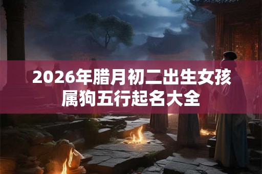 2026年腊月初二出生女孩属狗五行起名大全