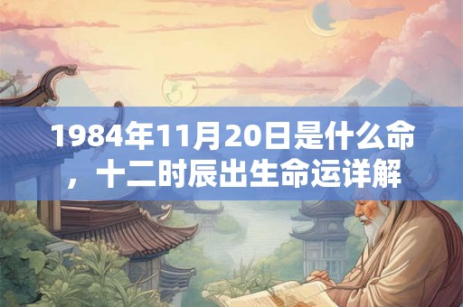1984年11月20日是什么命，十二时辰出生命运详解