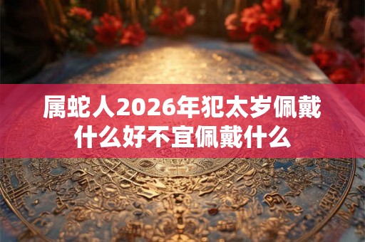 属蛇人2026年犯太岁佩戴什么好不宜佩戴什么 属蛇人2026年犯太岁佩戴什么好不宜佩戴什么