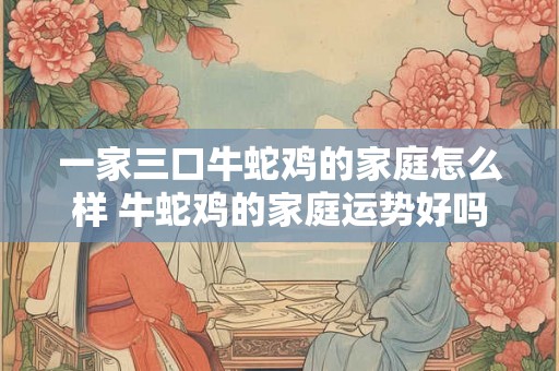 一家三口牛蛇鸡的家庭怎么样 牛蛇鸡的家庭运势好吗