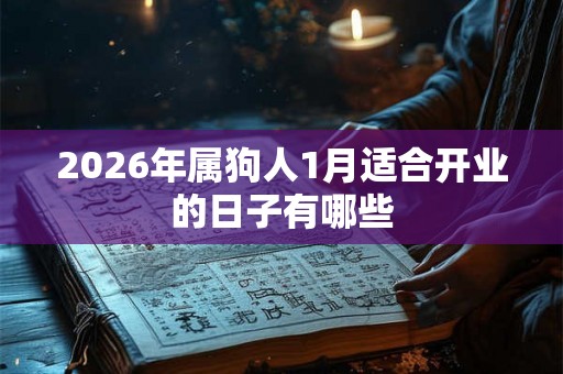 2026年属狗人1月适合开业的日子有哪些