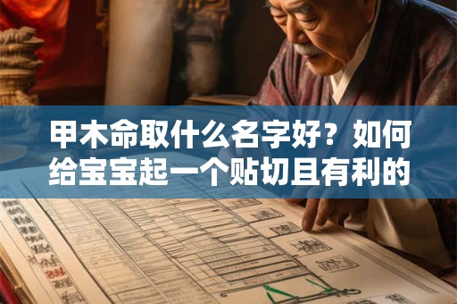甲木命取什么名字好？如何给宝宝起一个贴切且有利的名字