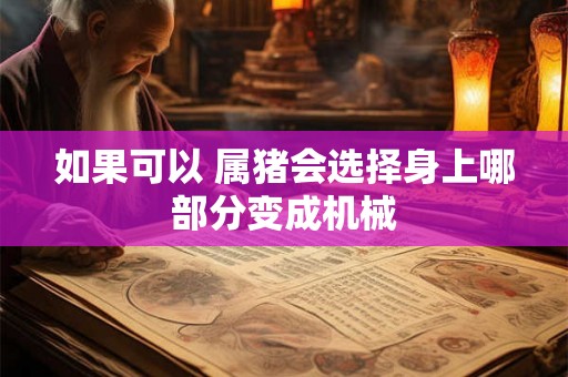 如果可以 属猪会选择身上哪部分变成机械