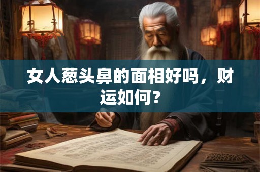 女人葱头鼻的面相好吗，财运如何？
