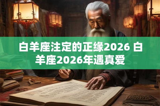 白羊座注定的正缘2026 白羊座2026年遇真爱 白羊座注定的正缘2026 白羊座2026年遇真爱