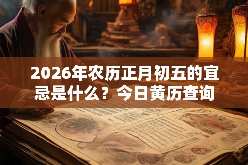 2026年农历正月初五的宜忌是什么?今日黄历查询 2026年农历正月初五的宜忌是什么?今日黄历查询