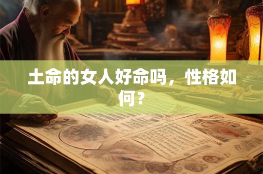 土命的女人好命吗，性格如何？