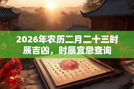 2026年农历二月二十三时辰吉凶，时辰宜忌查询