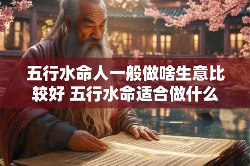 五行水命人一般做啥生意比较好 五行水命适合做什么生意