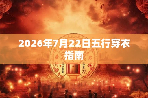 2026年7月22日五行穿衣指南