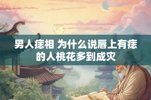 男人痣相 为什么说唇上有痣的人桃花多到成灾
