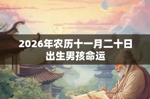 2026年农历十一月二十日出生男孩命运