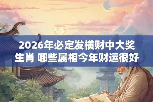 2026年必定发横财中大奖生肖 哪些属相今年财运很好
