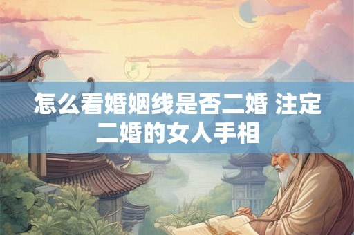 怎么看婚姻线是否二婚 注定二婚的女人手相