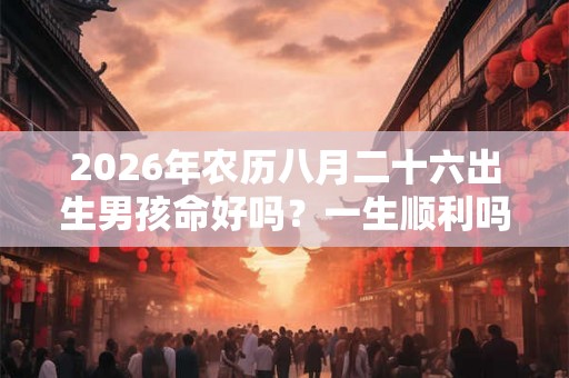 2026年农历八月二十六出生男孩命好吗？一生顺利吗？