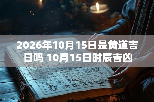 2026年10月15日是黄道吉日吗 10月15日时辰吉凶