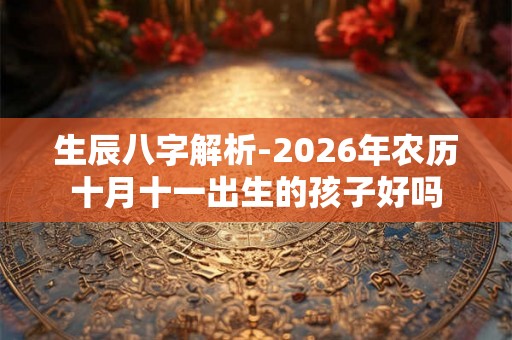 生辰八字解析-2026年农历十月十一出生的孩子好吗