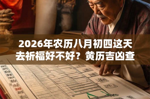 2026年农历八月初四这天去祈福好不好？黄历吉凶查询