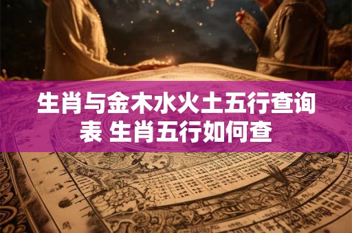 生肖与金木水火土五行查询表 生肖五行如何查