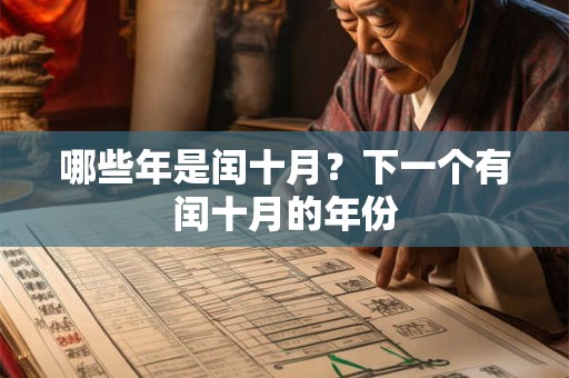 哪些年是闰十月？下一个有闰十月的年份