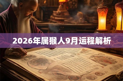 2026年属猴人9月运程解析
