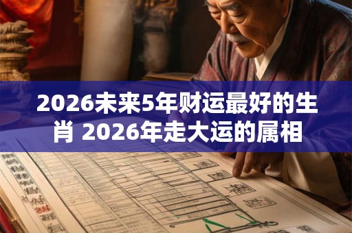 2026未来5年财运最好的生肖 2026年走大运的属相