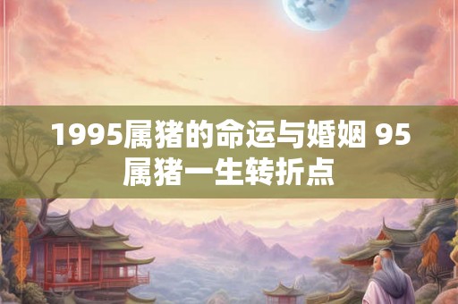 1995属猪的命运与婚姻 95属猪一生转折点