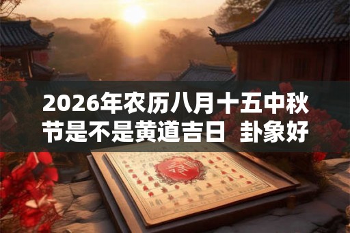 2026年农历八月十五中秋节是不是黄道吉日 卦象好不好 2026年农历八月十五中秋节是不是黄道吉日 卦象好不好