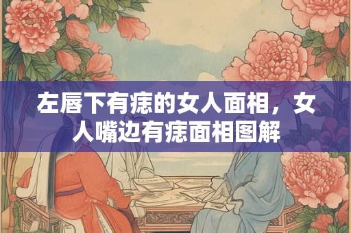 左唇下有痣的女人面相，女人嘴边有痣面相图解