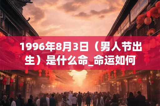1996年8月3日(男人节出生)是什么命_命运如何 1996年8月3日(男人节出生)是什么命_命运如何