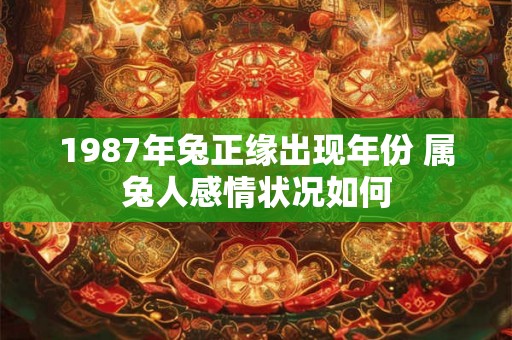 1987年兔正缘出现年份 属兔人感情状况如何