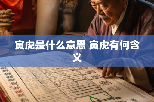 寅虎是什么意思 寅虎有何含义