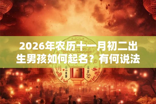 2026年农历十一月初二出生男孩如何起名？有何说法？