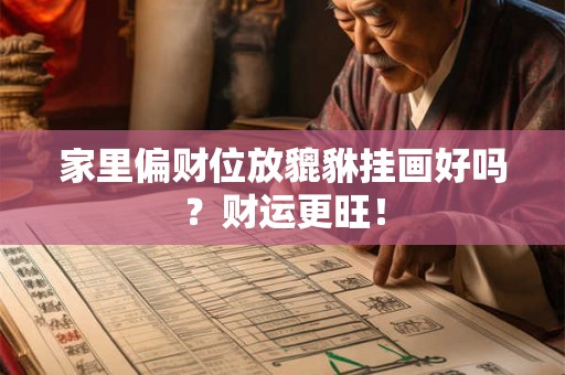家里偏财位放貔貅挂画好吗？财运更旺！