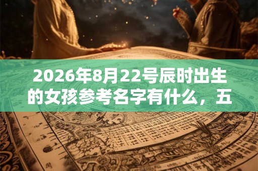2026年8月22号辰时出生的女孩参考名字有什么，五行属什么
